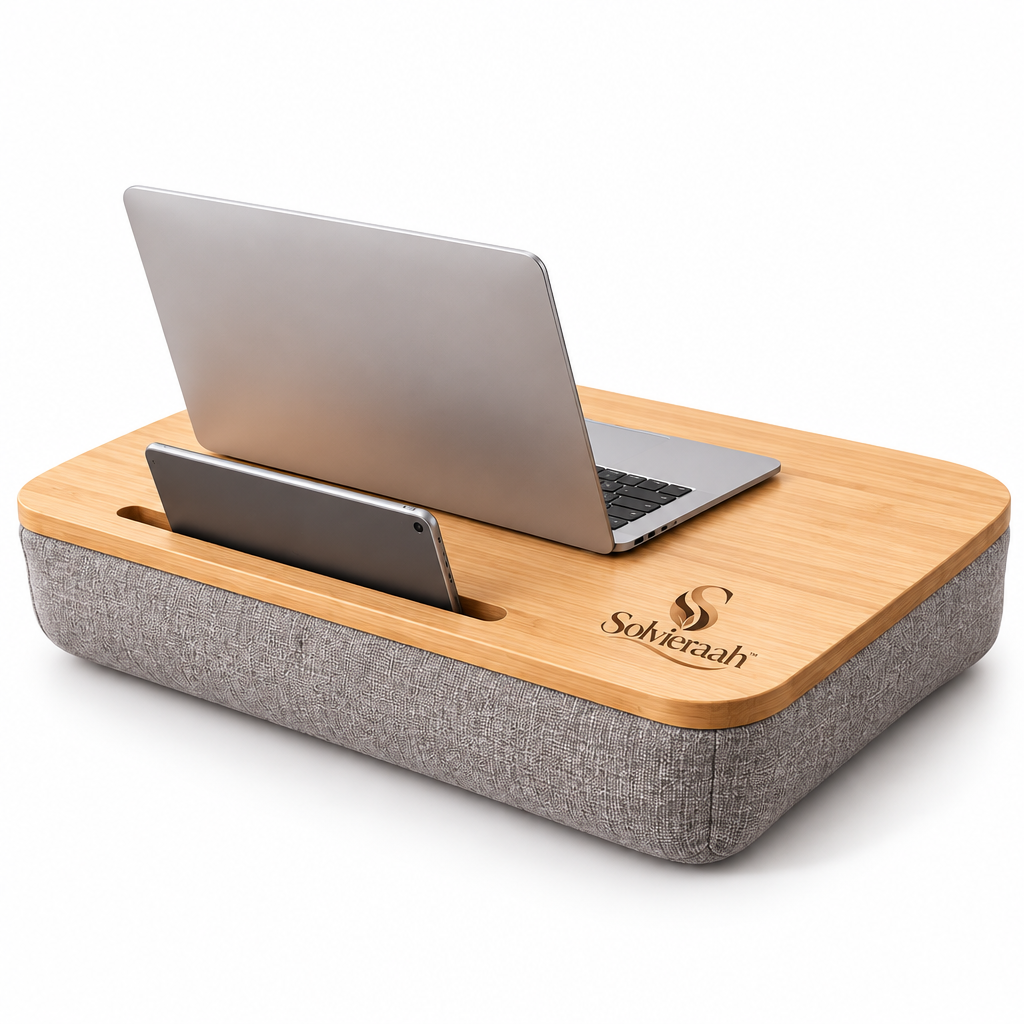 Solvieraah™ Cushioned Lap Desk with Device Slot — view 2