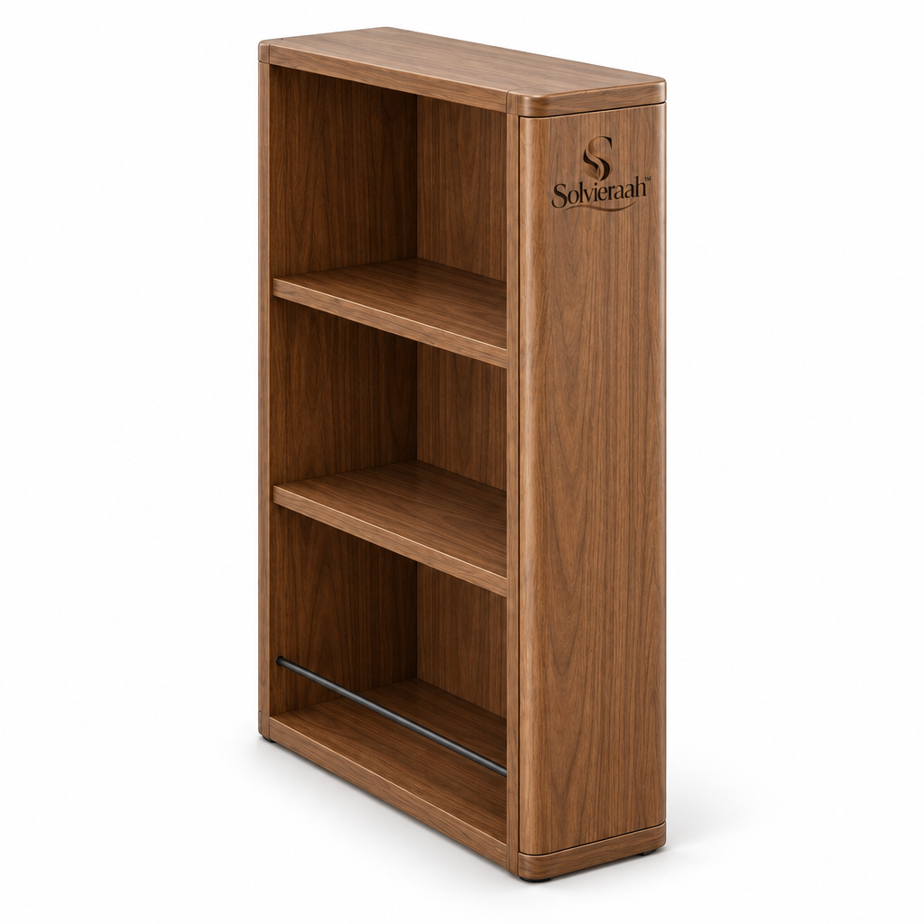 Solvieraah™ Slim Wooden Bookcase — view 2