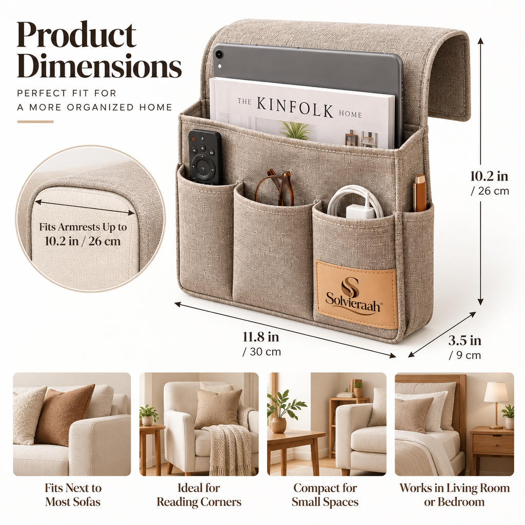 Solvieraah™ Sofa Armrest Organizer — view 3