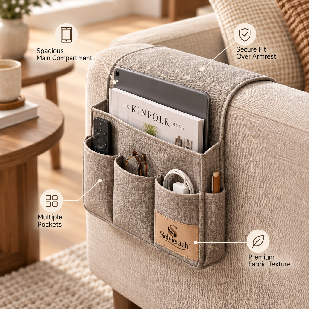 Solvieraah™ Sofa Armrest Organizer — view 5