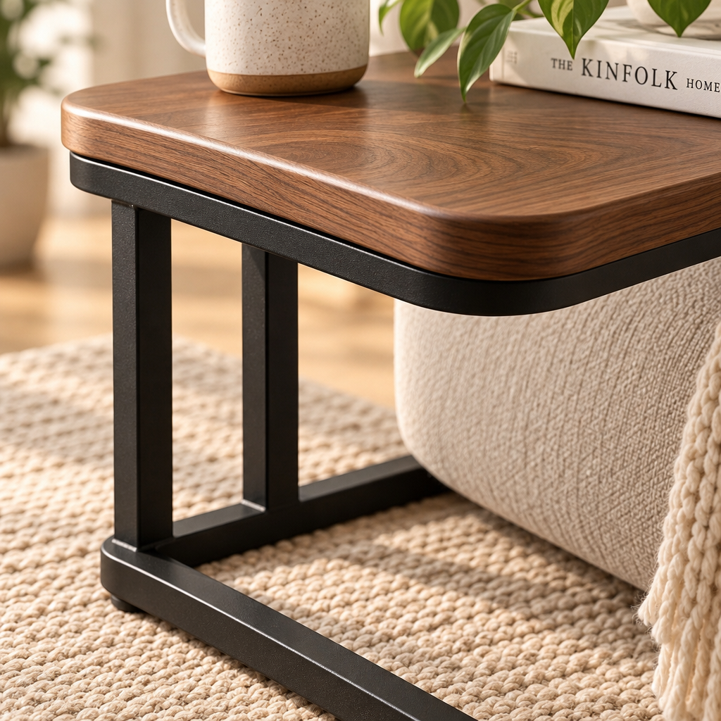 Solvieraah™ C-Shaped Sofa Side Table — view 1