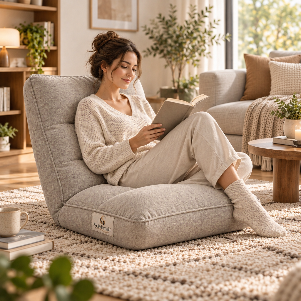Solvieraah™ Upholstered Floor Lounge Chair — view 4